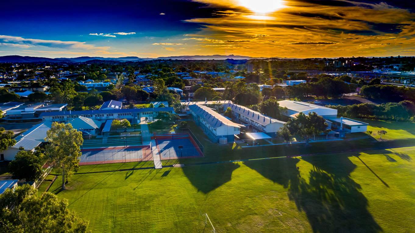Aviation State High School Aerial Shot of School
