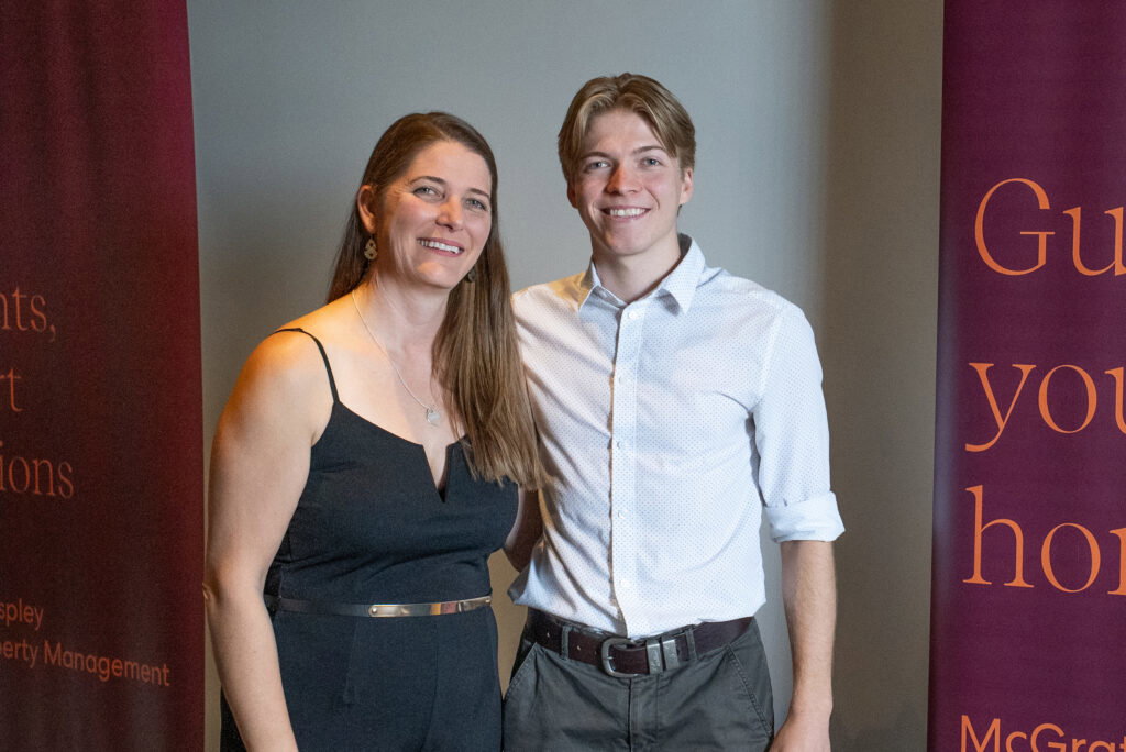 Claire McGrath and Connor Mcgrath at their funraising event, Going The Distance - Raising Money for GI Cancel Trials & the Stroke Foundation