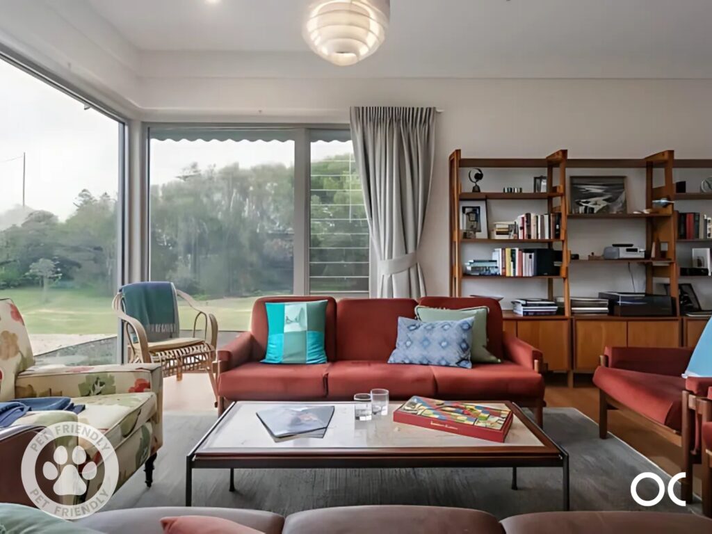 Dining area with garden view at Chiton Cottage pet-friendly holiday rental in Hayborough